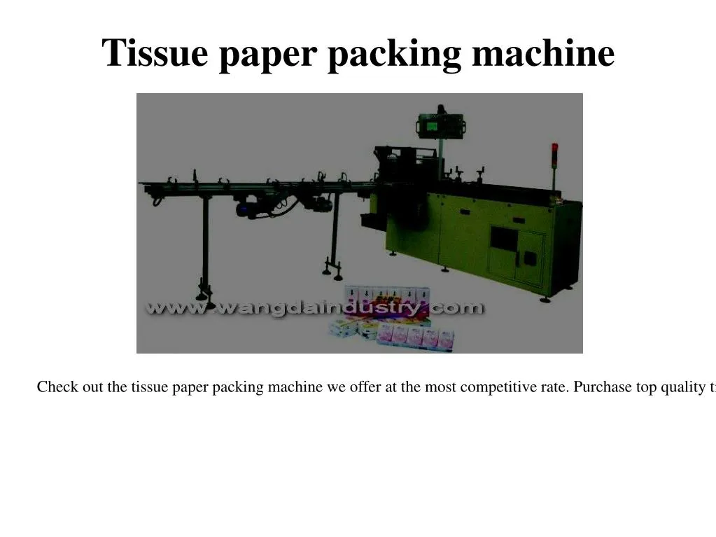 tissue paper packing machine n.