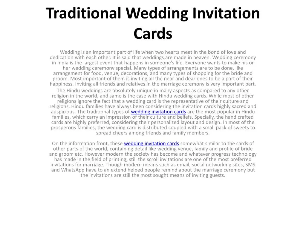 traditional wedding invitation cards n.