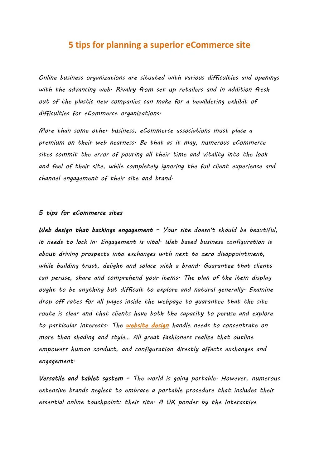 PPT - 5 tips for planning a superior eCommerce site PowerPoint ...