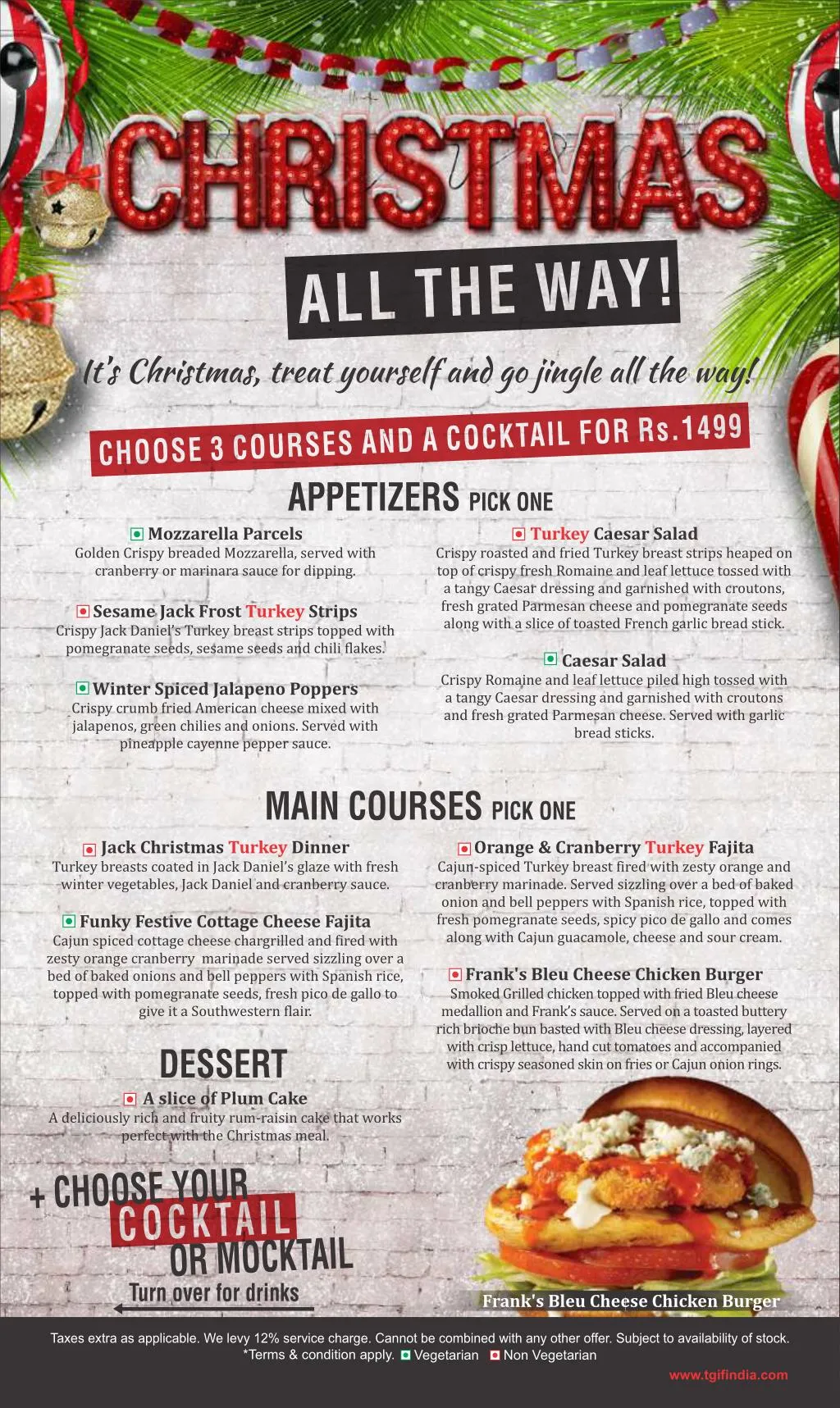 PPT This year Friday’s 3 course Christmas menu PowerPoint