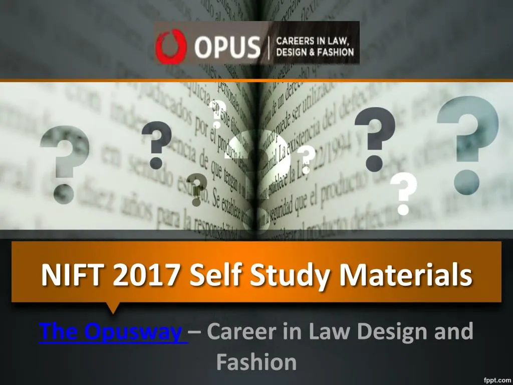 nift 2017 self study materials n.
