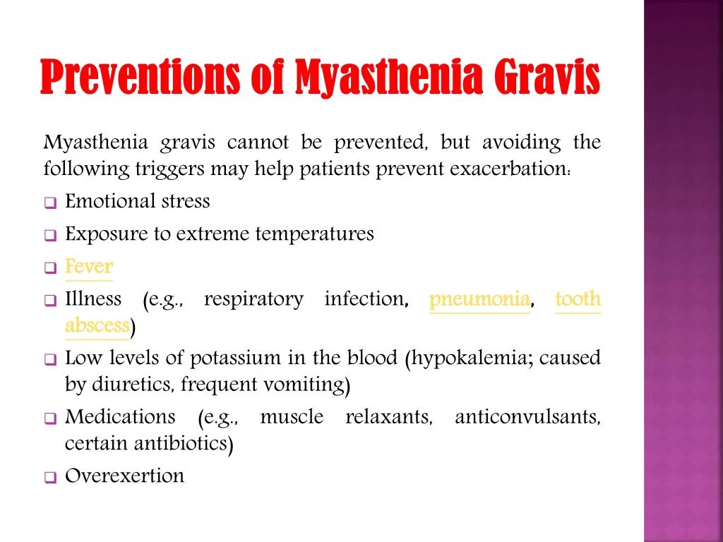 Ppt Myasthenia Gravis Symptoms Causes Diagnosis And Treatment Powerpoint Presentation Id 7222