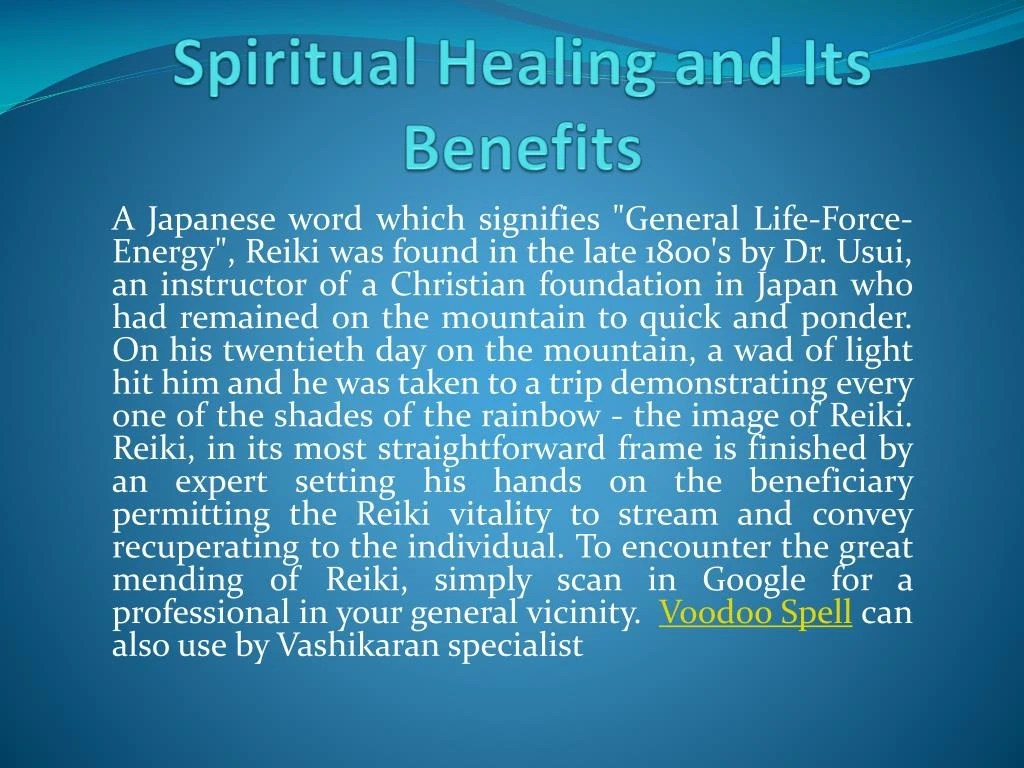 PPT - Spiritual Healing and Its Benefits PowerPoint Presentation - ID ...