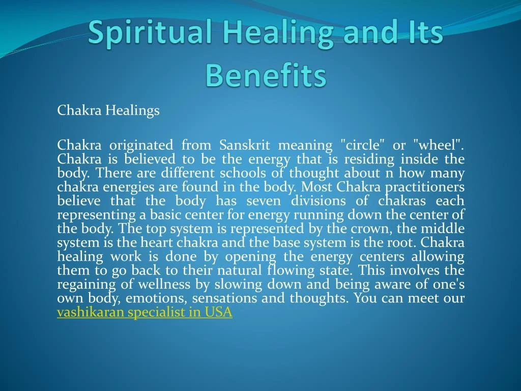 PPT - Spiritual Healing and Its Benefits PowerPoint Presentation - ID ...