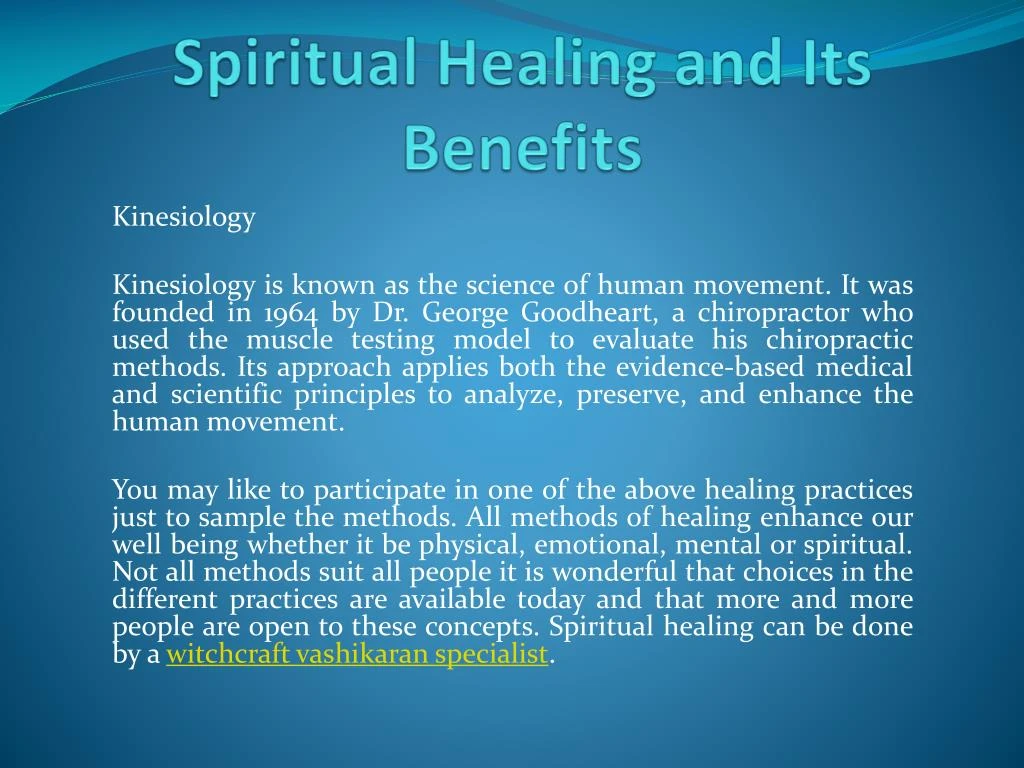 PPT - Spiritual Healing and Its Benefits PowerPoint Presentation - ID ...