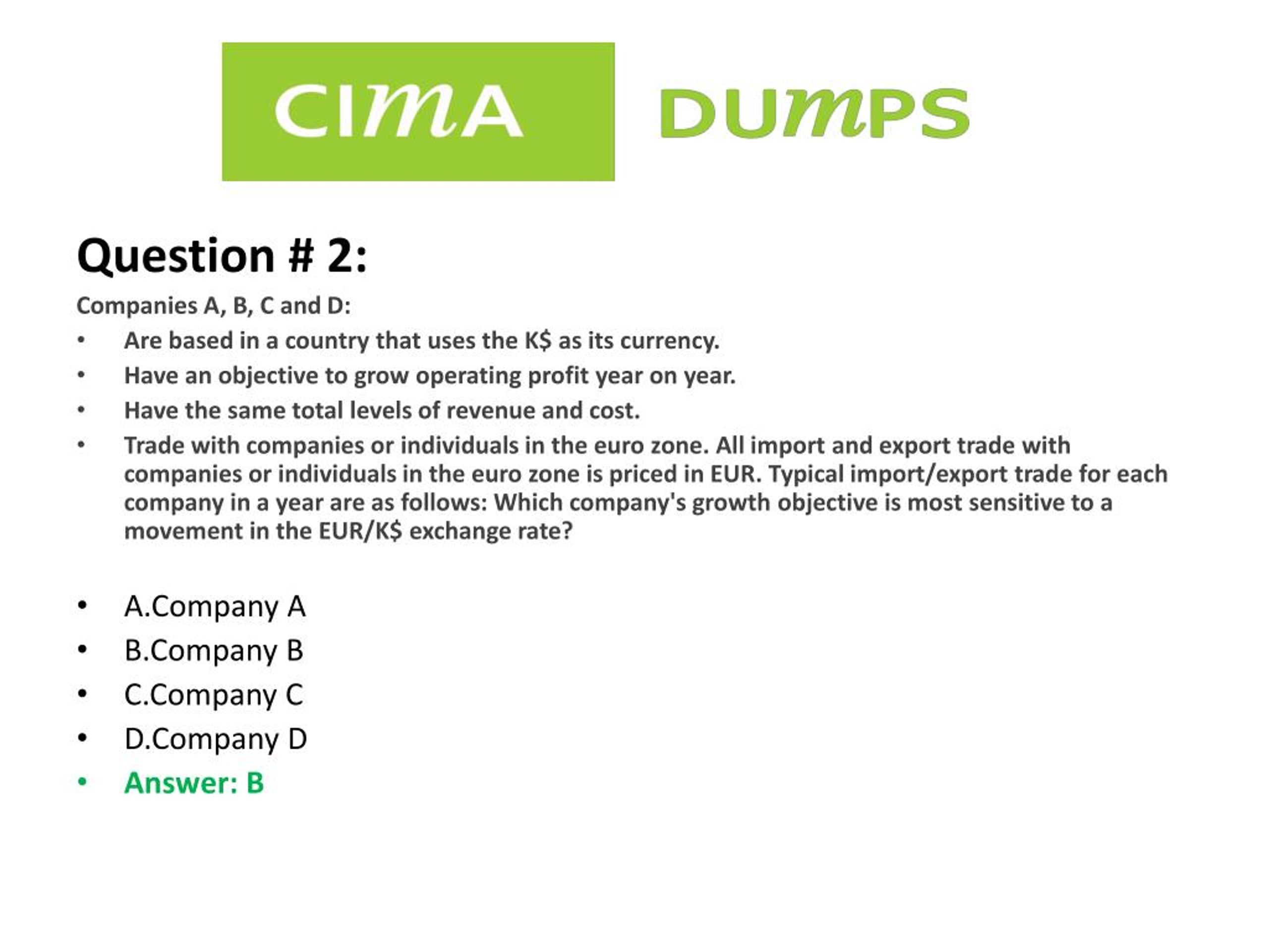 Exam Questions F3 Vce