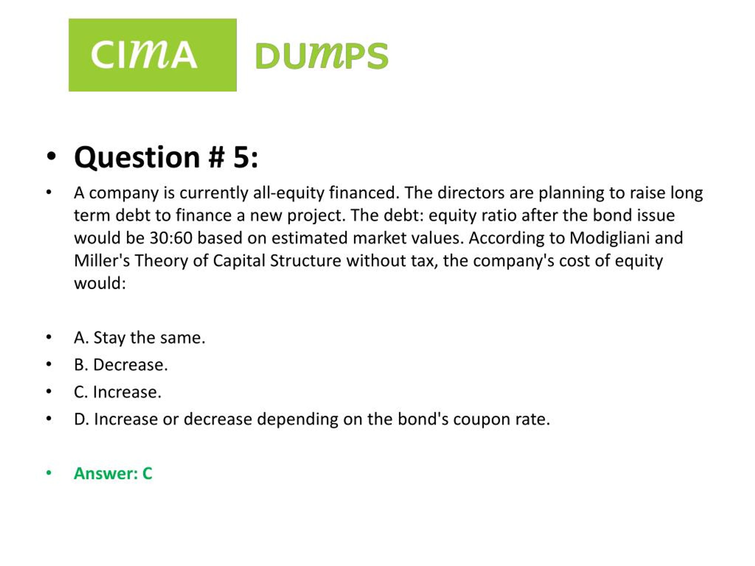 Actual F3 Test Answers