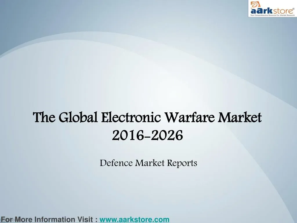 the global electronic warfare market 2016 2026 n.