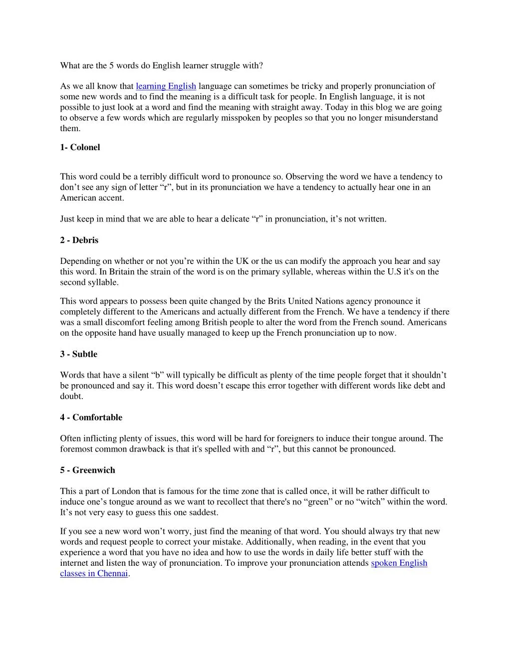 PPT best spoken english class in chennai PowerPoint Presentation, free download ID7473956