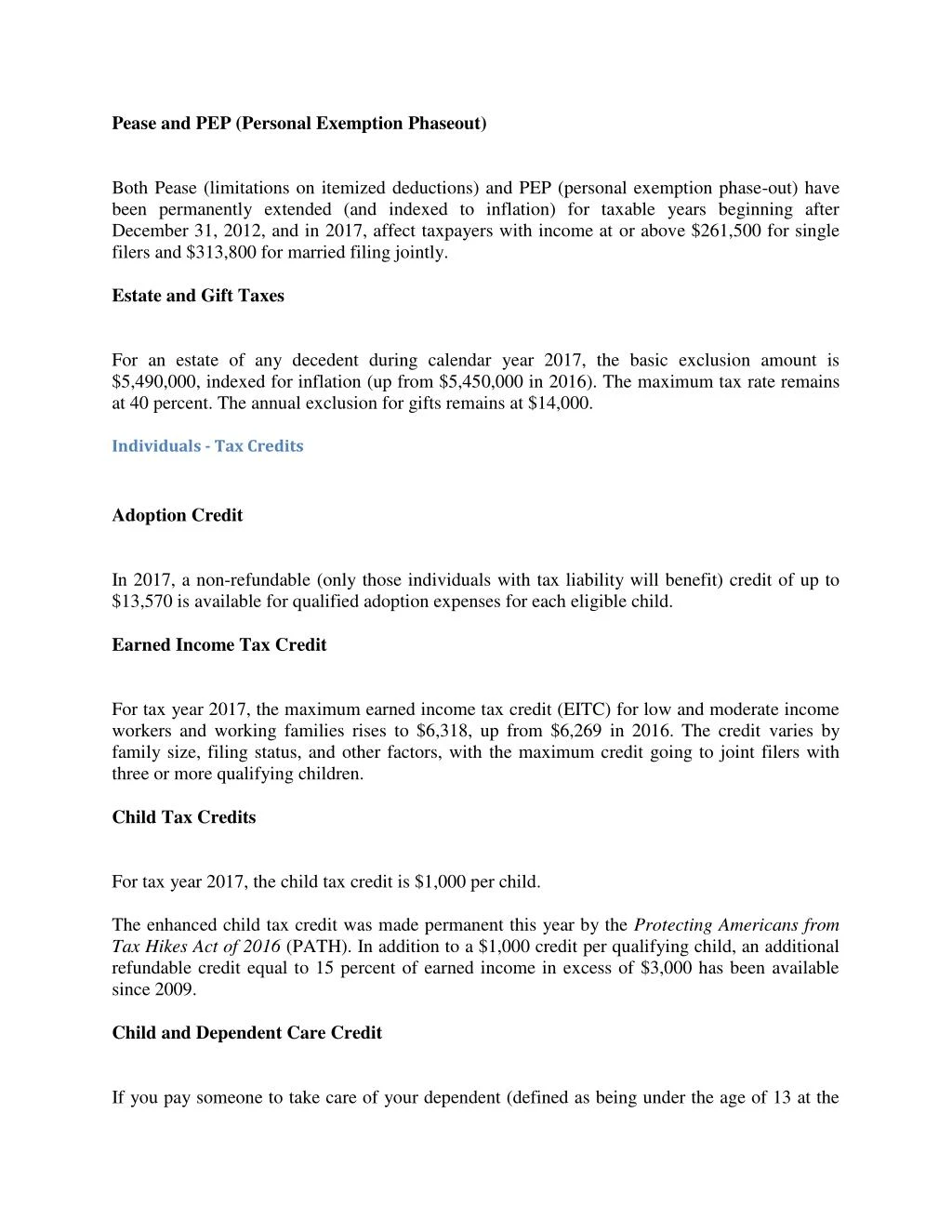 PPT Tax Changes for 2017 A Checklist PowerPoint Presentation ID