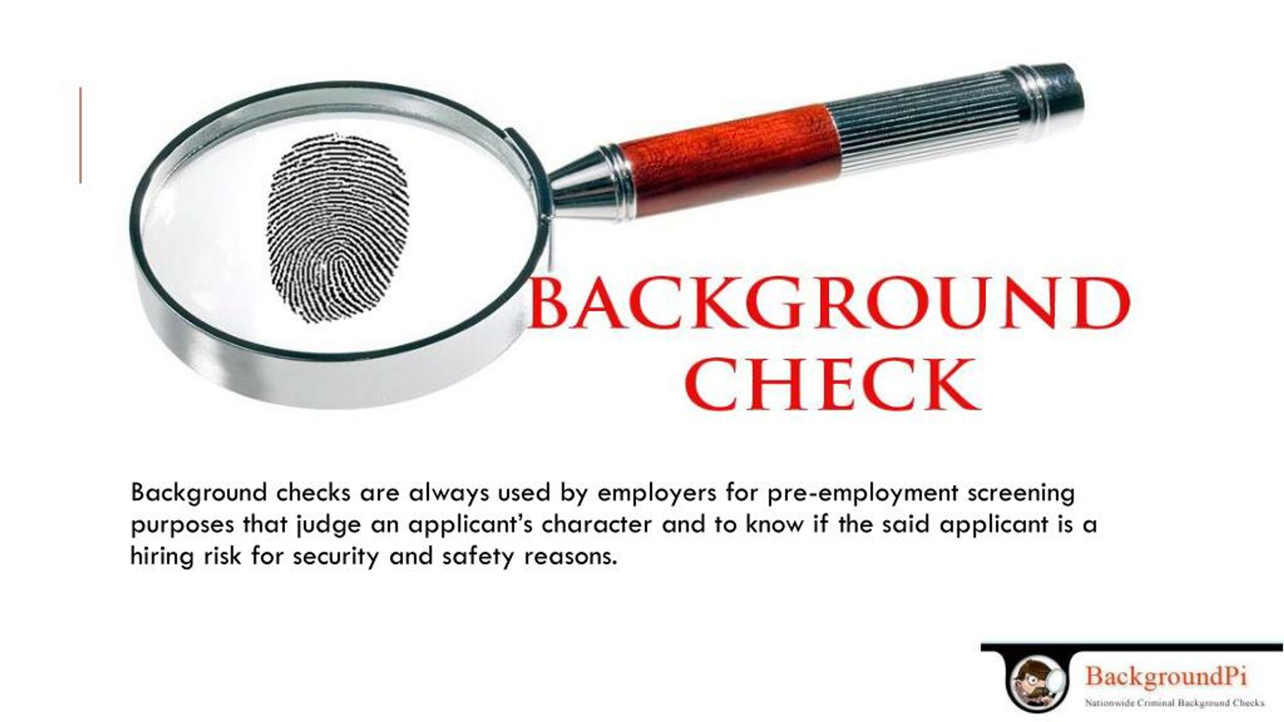 PPT - Purpose of Background Checks and Other Facts PowerPoint