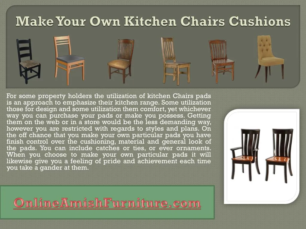 make your own kitchen chairs cushions n.
