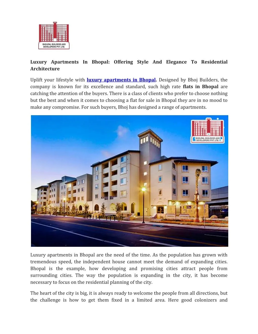 PPT Luxury Apartments In BhopalOffering Style And Elegance To