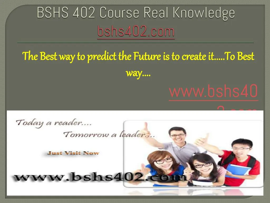 PPT - BSHS 402 Course Real Knowledge / bshs 402 dotcom Sns-Brigh10