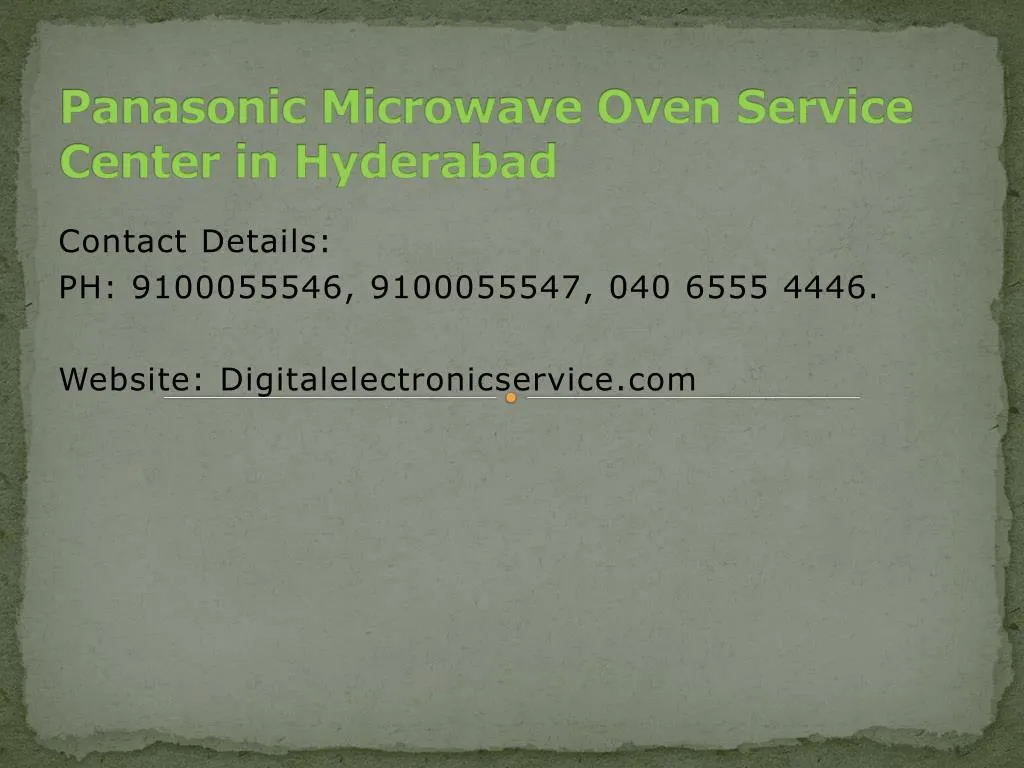 Ppt Panasonic Microwave Oven Service Center In Hyderabad