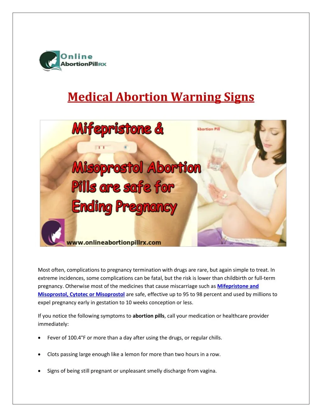 Ppt Abortion Pills Complications Effects Follow Up And Care Powerpoint Presentation Id 7478796