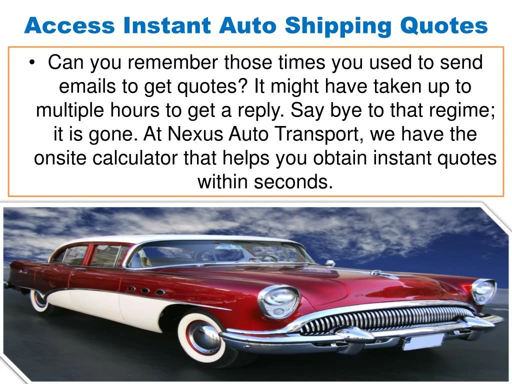 cheap car shipping free quotes instant