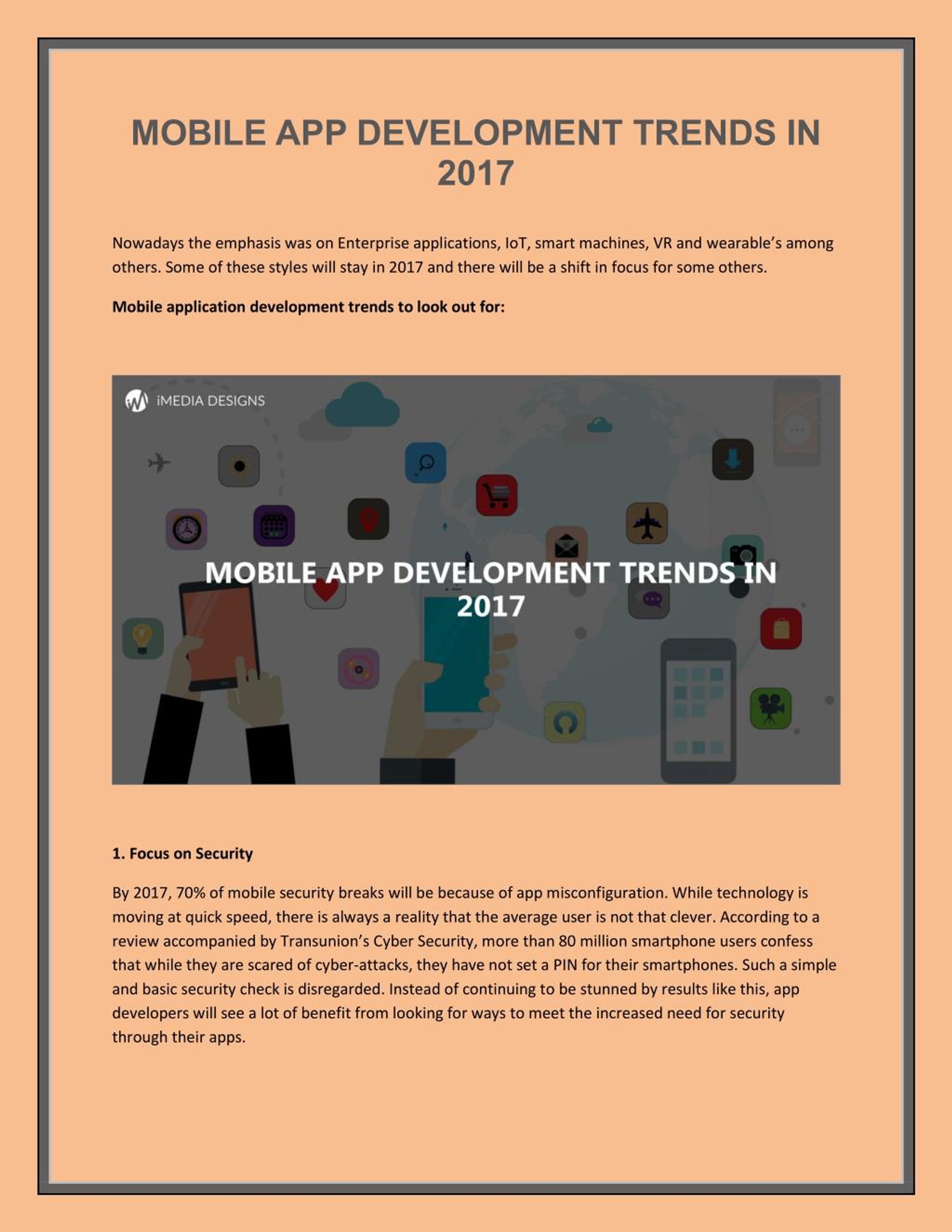 PPT - Mobile App Development Trends In 2017 - iMedia Designs PowerPoint ...