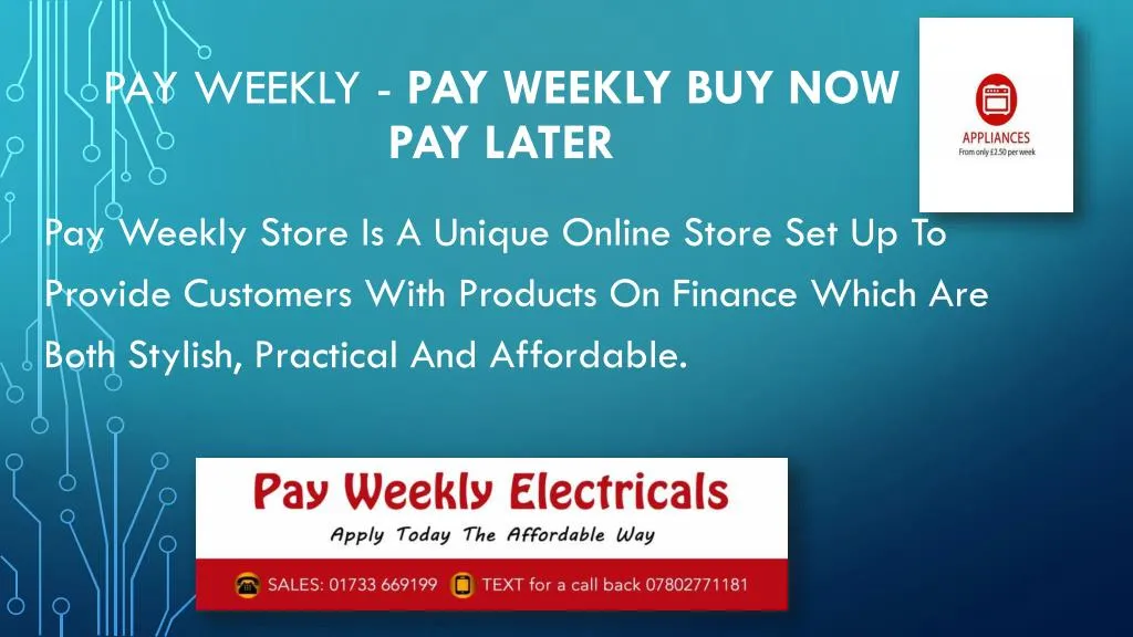 pay weekly pay weekly buy now pay later n.