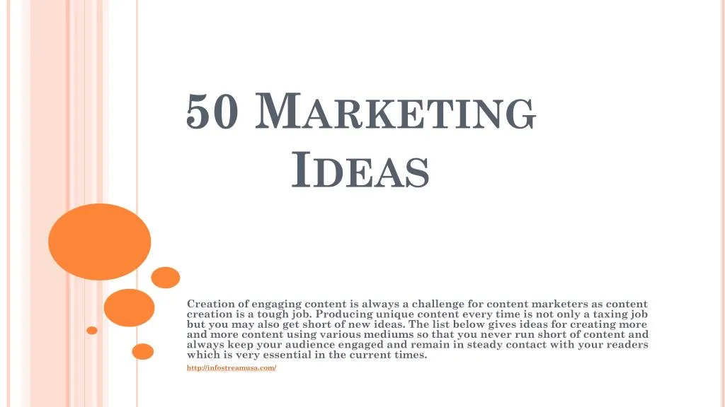 50 marketing ideas n.
