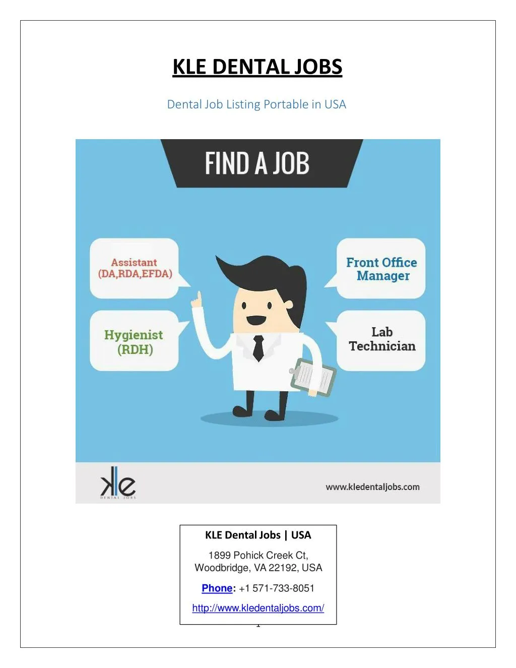 Ppt Kle Dental Jobs Best Dental Job Listing Portal In Usa