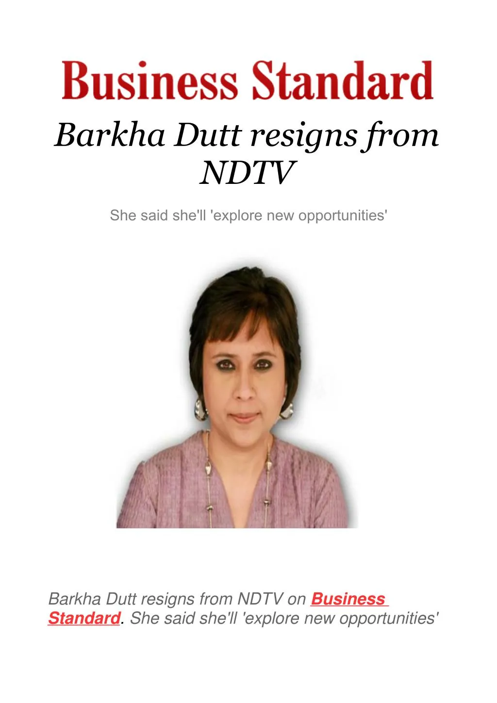barkha dutt resigns