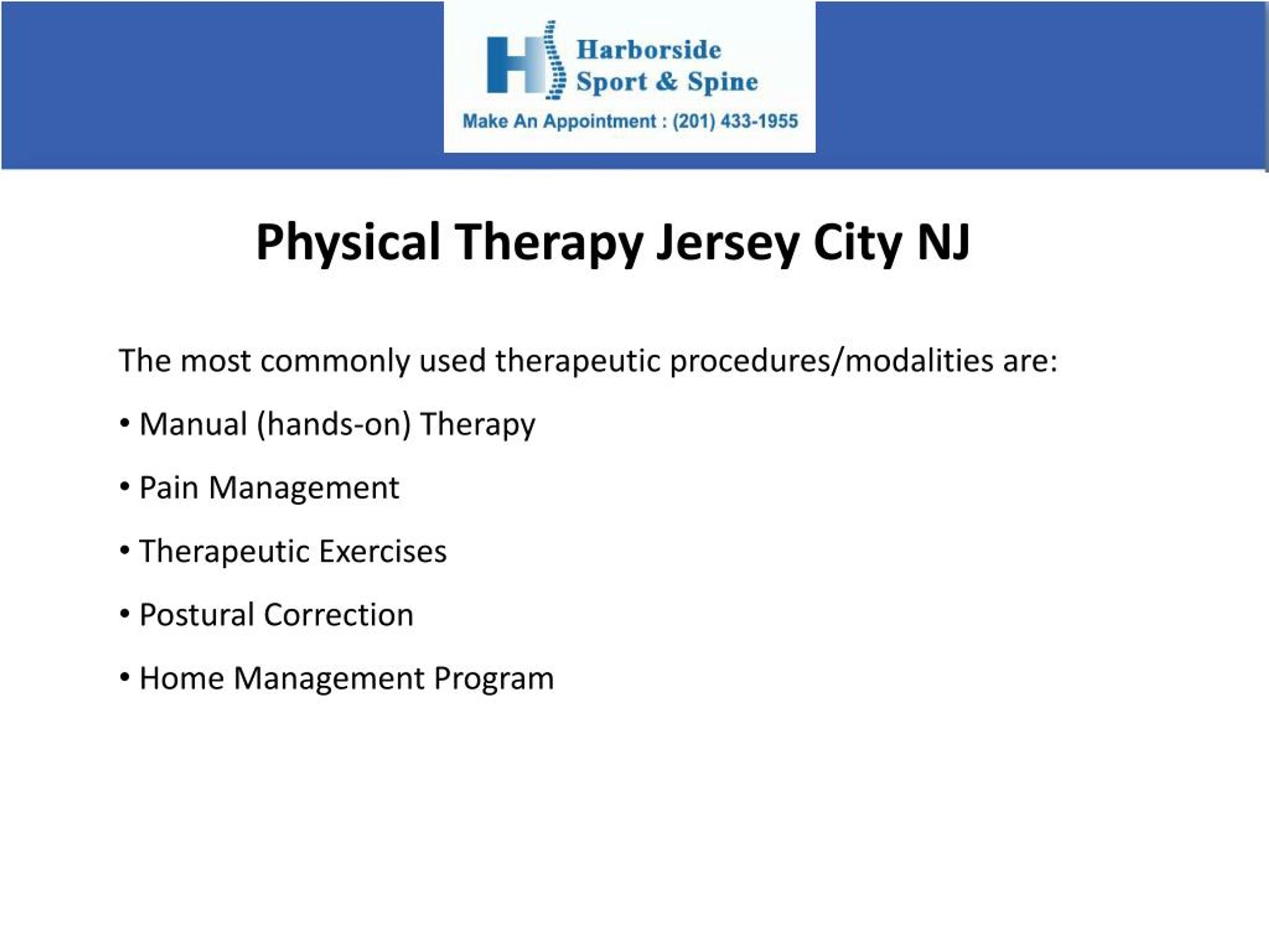 Ppt Get Physical Therapy Jersey City Nj From Licensed Professionals At Harborside Sports 