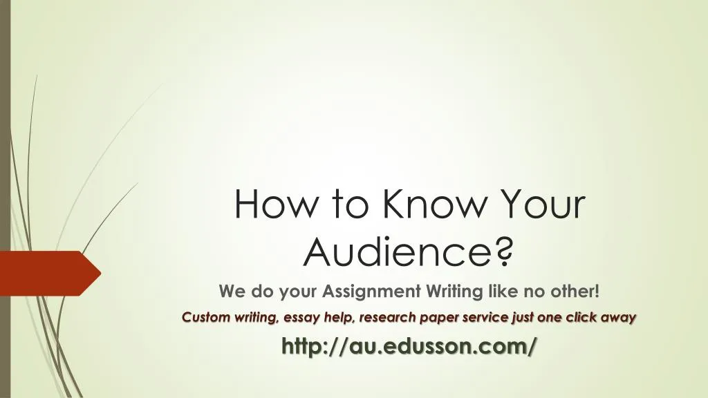 knowing your audience paper essay knowing your audience paper essay