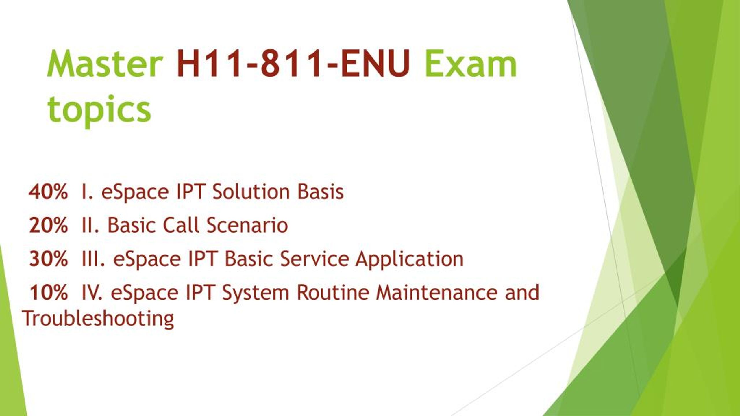 H13-811-ENU Real Exams