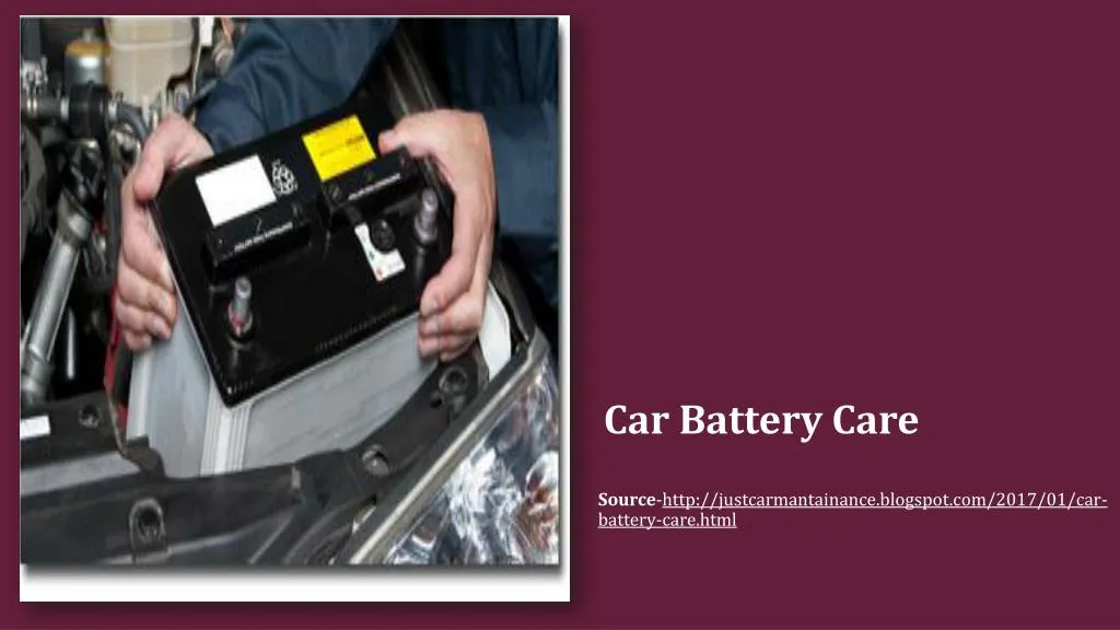 PPT Car Battery Care PowerPoint Presentation, free download ID7486622
