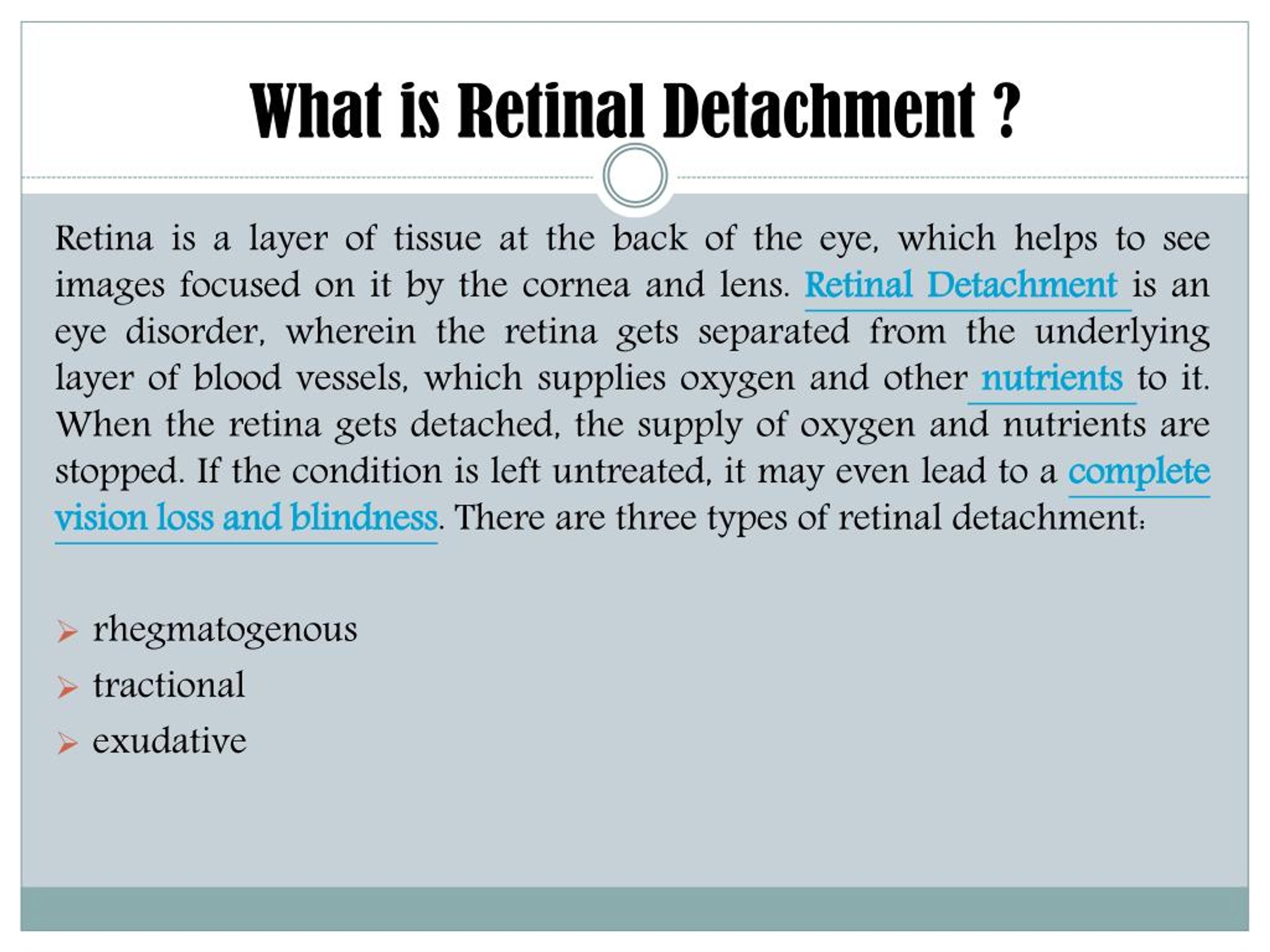 causes and symptoms of detached retina