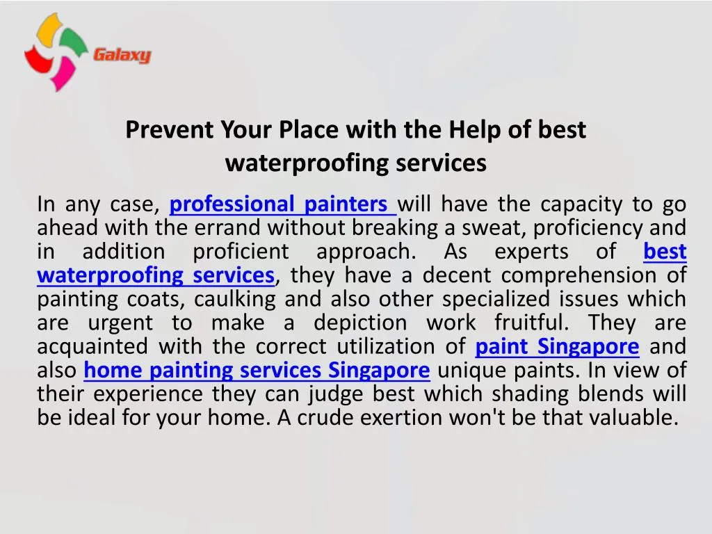 prevent your place with the help of best waterproofing services n.