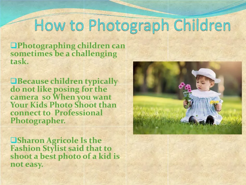 how to photograph children n.