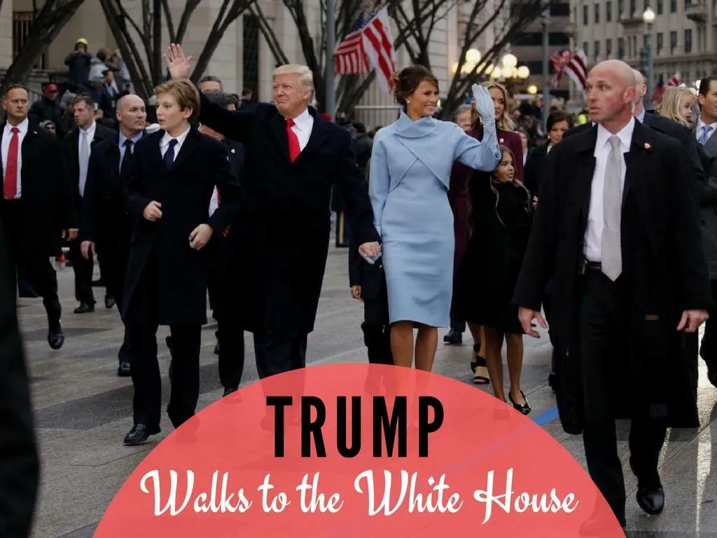 trump strolls to the white house n.