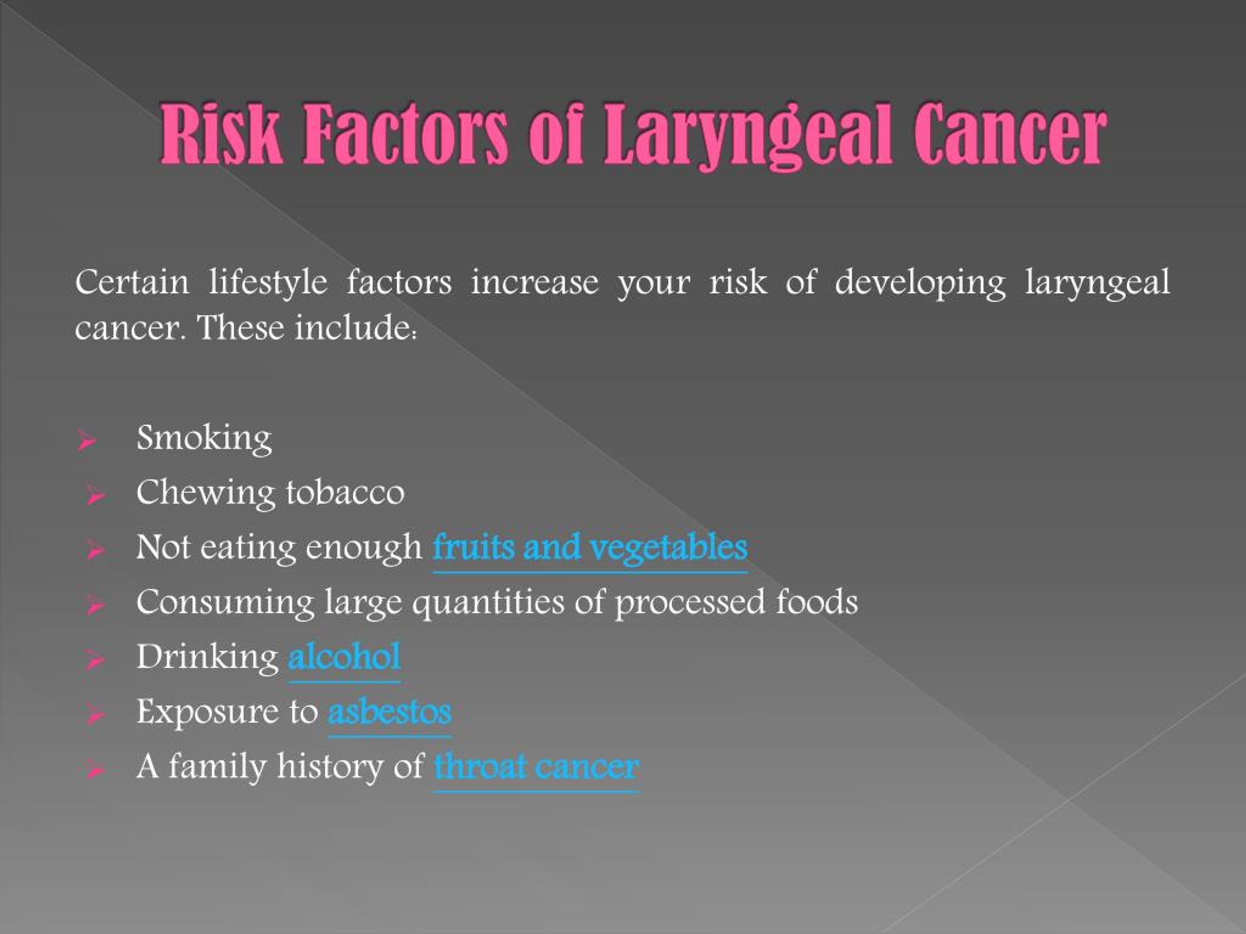 Ppt Laryngeal Cancer Symptoms Causes Diagnosis And Treatment Powerpoint Presentation Id 5309