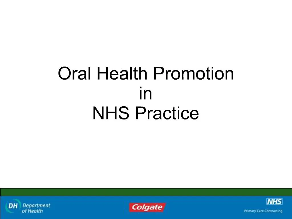 ppt-oral-health-promotion-in-nhs-practice-powerpoint-presentation