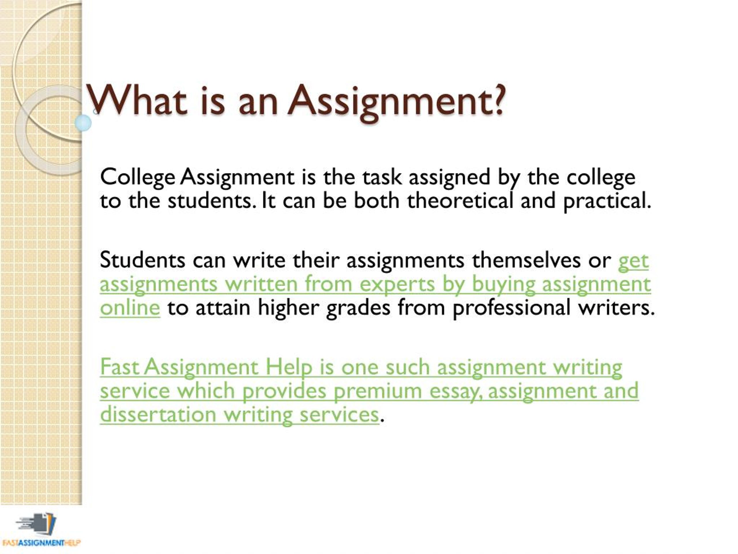 what is an assignment document