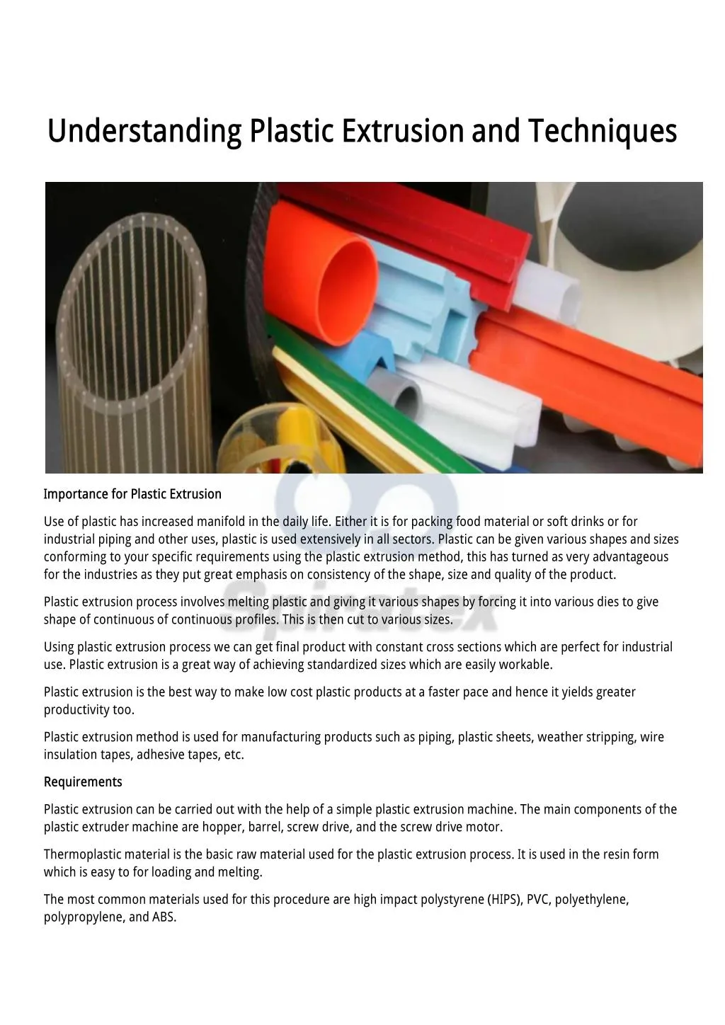PPT Understanding Plastic Extrusion and Techniques PowerPoint Presentation ID7494842