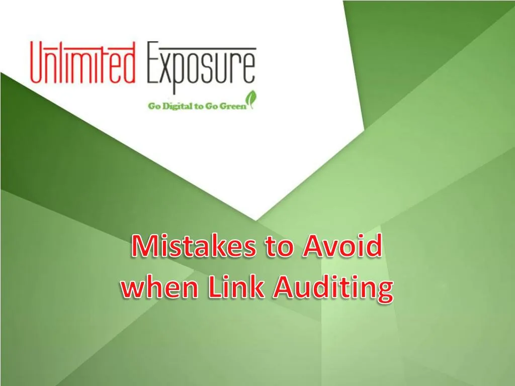 mistakes to avoid when link auditing n.