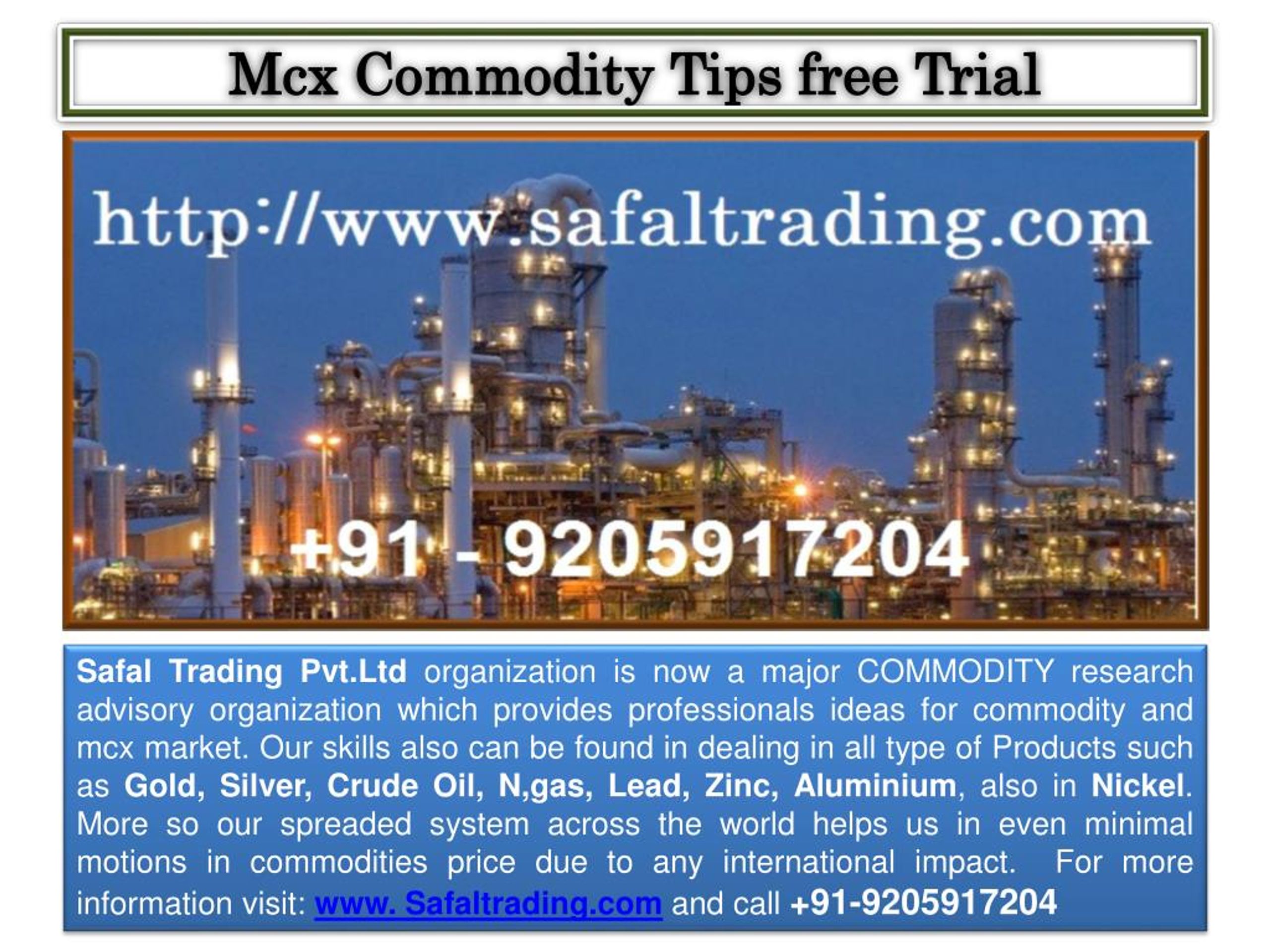 Mcx Commodity Eod Charts Free