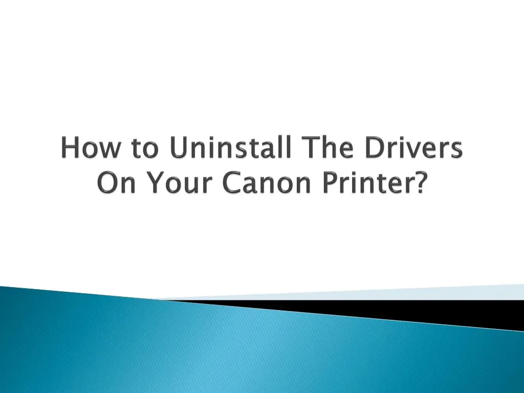 how to uninstall canon printer drivers mac