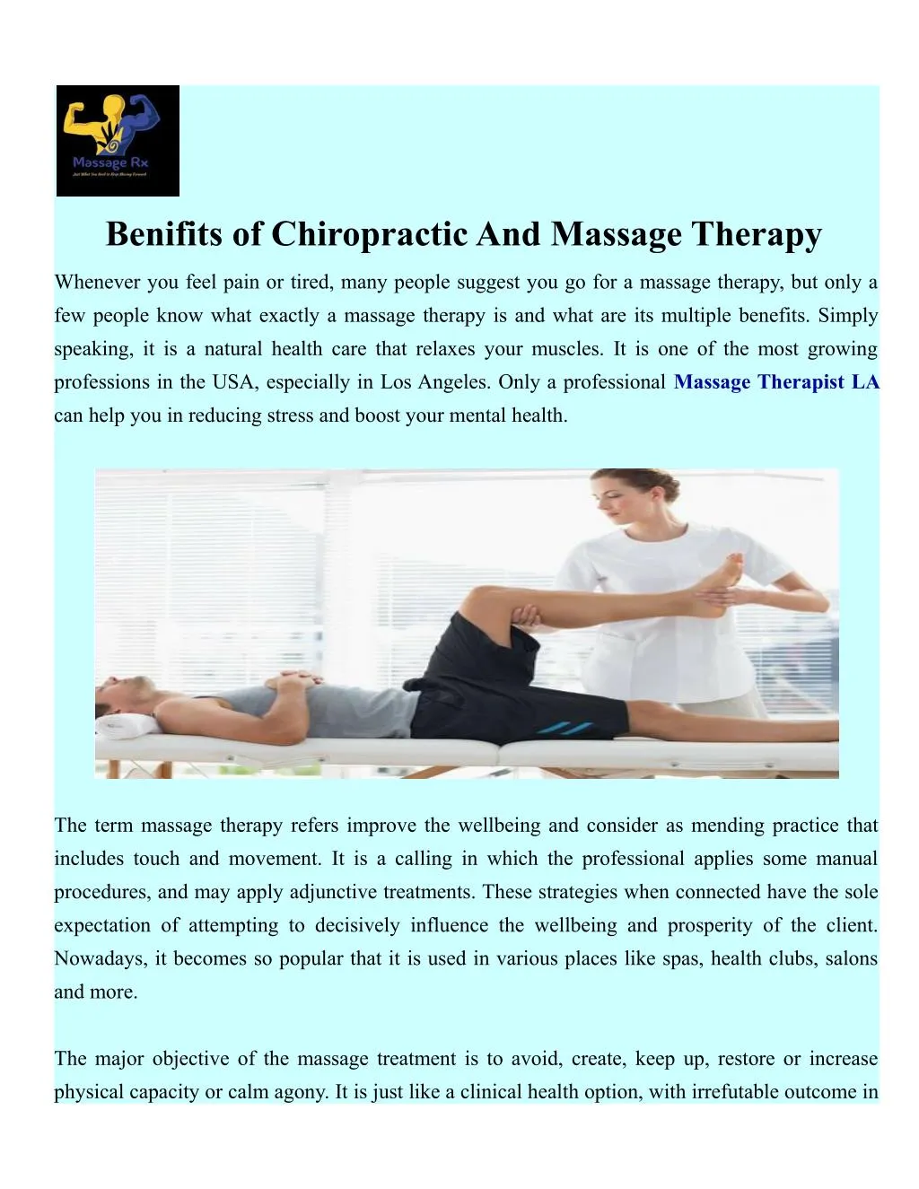 benifits of chiropractic and massage therapy n.