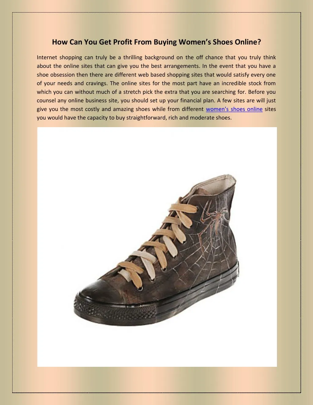 buying and selling shoes for profit