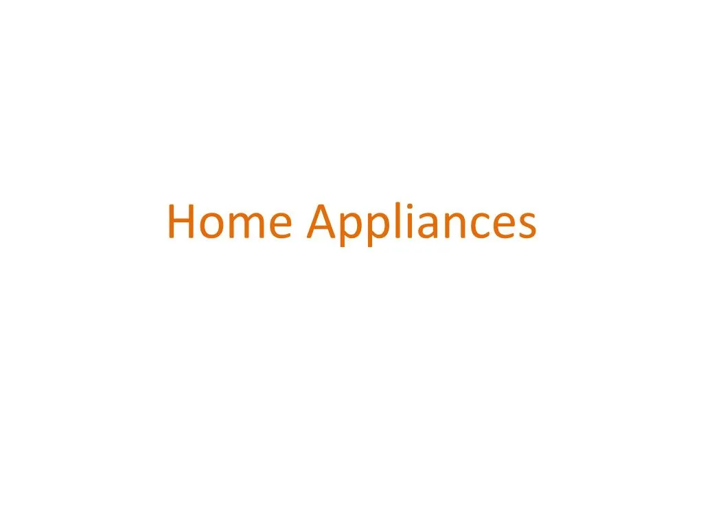home appliances n.