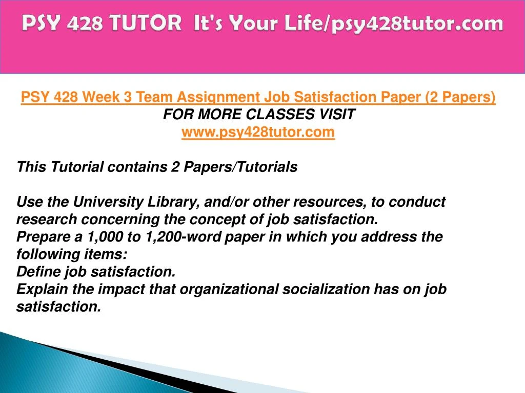 organizational socialization and job satisfaction organizational socialization and job satisfaction