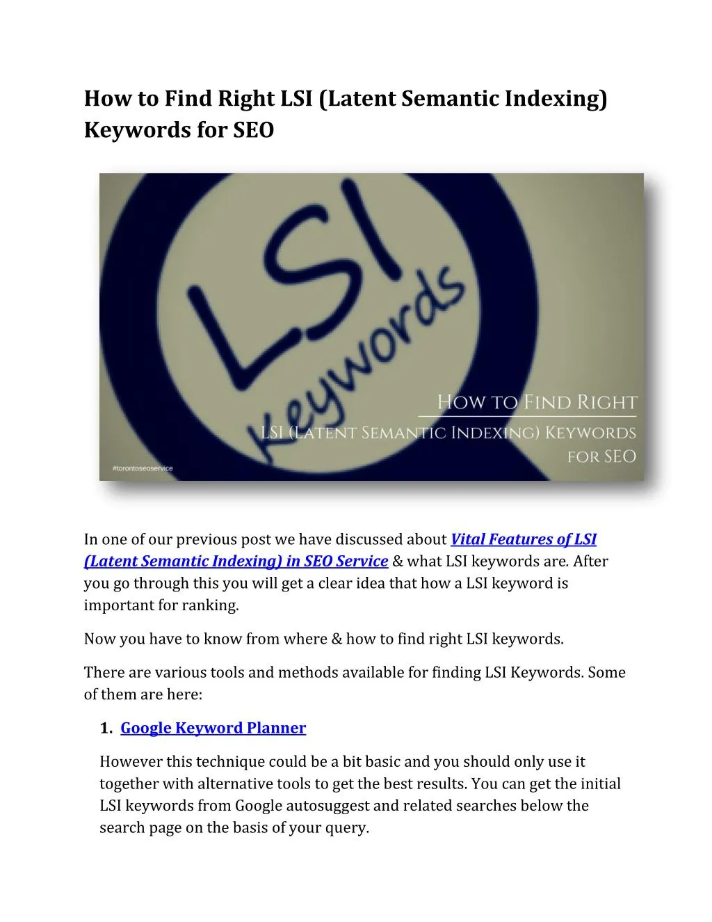 Ppt how to find right lsi latent semantic indexing keywords for seo