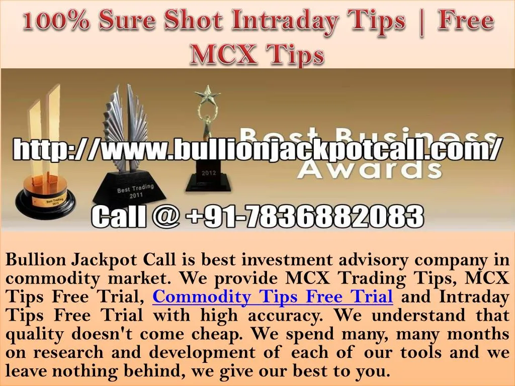 100 sure shot intraday tips free mcx tips n.