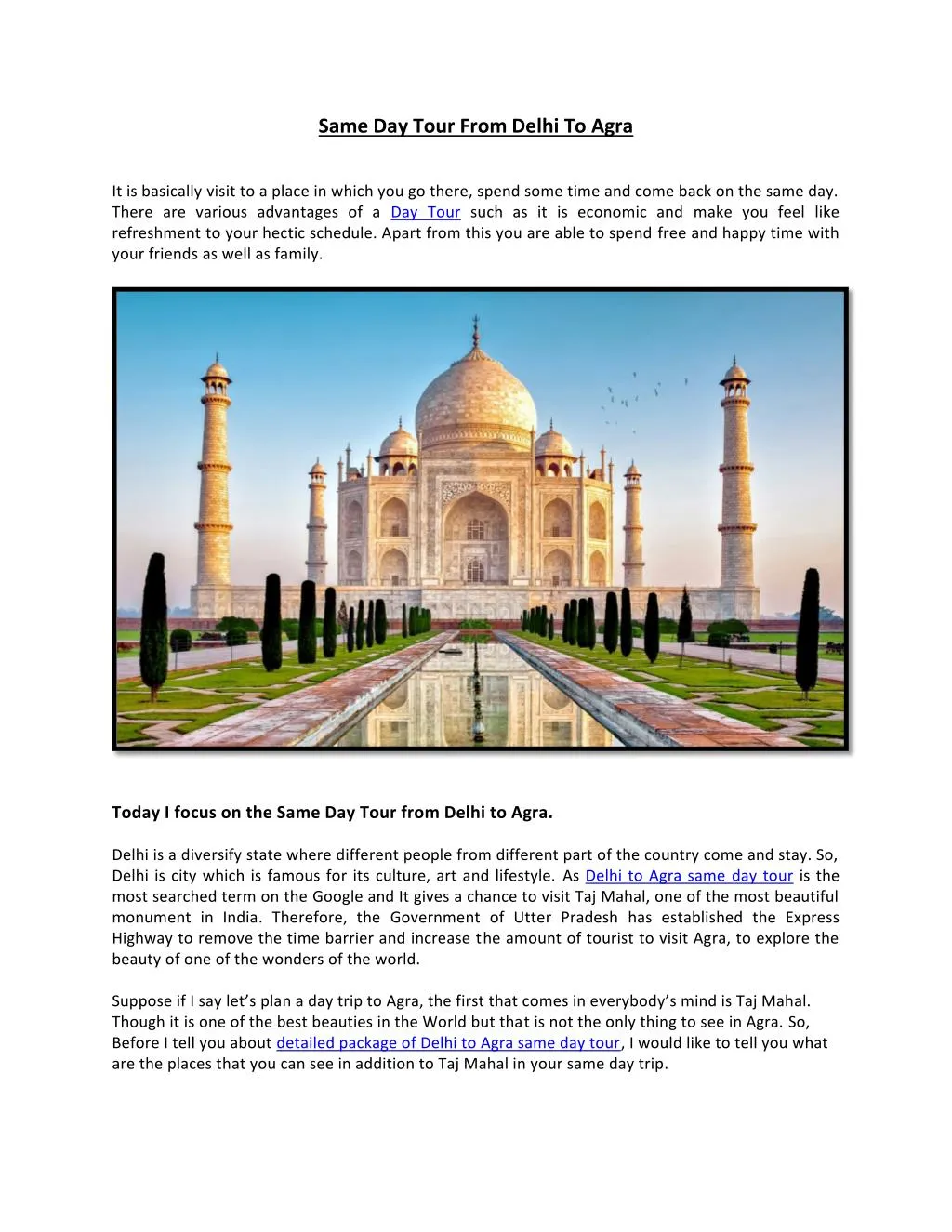 same day tour from delhi to agra n.