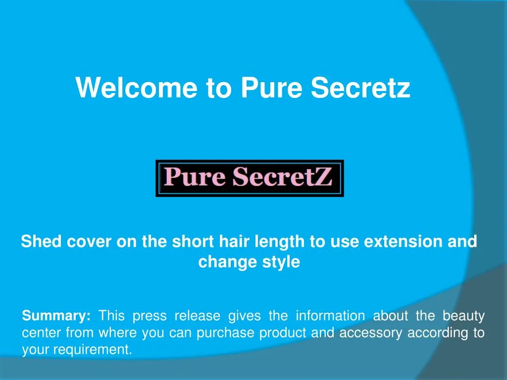 welcome to pure secretz n.
