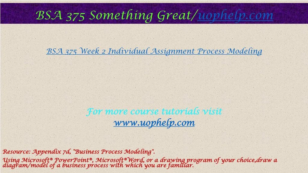 week 3 assignment bsa 375 week 3 assignment bsa 375
